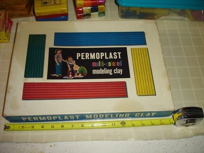 Vintage 1950s/60s PEROMPLAST modeling clay by AMACO-- Huge box