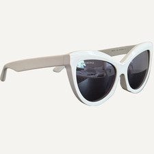 Balenciaga Power BB0217S 004 Ivory 57MM Cat-Eye Acetate Sunglasses Women