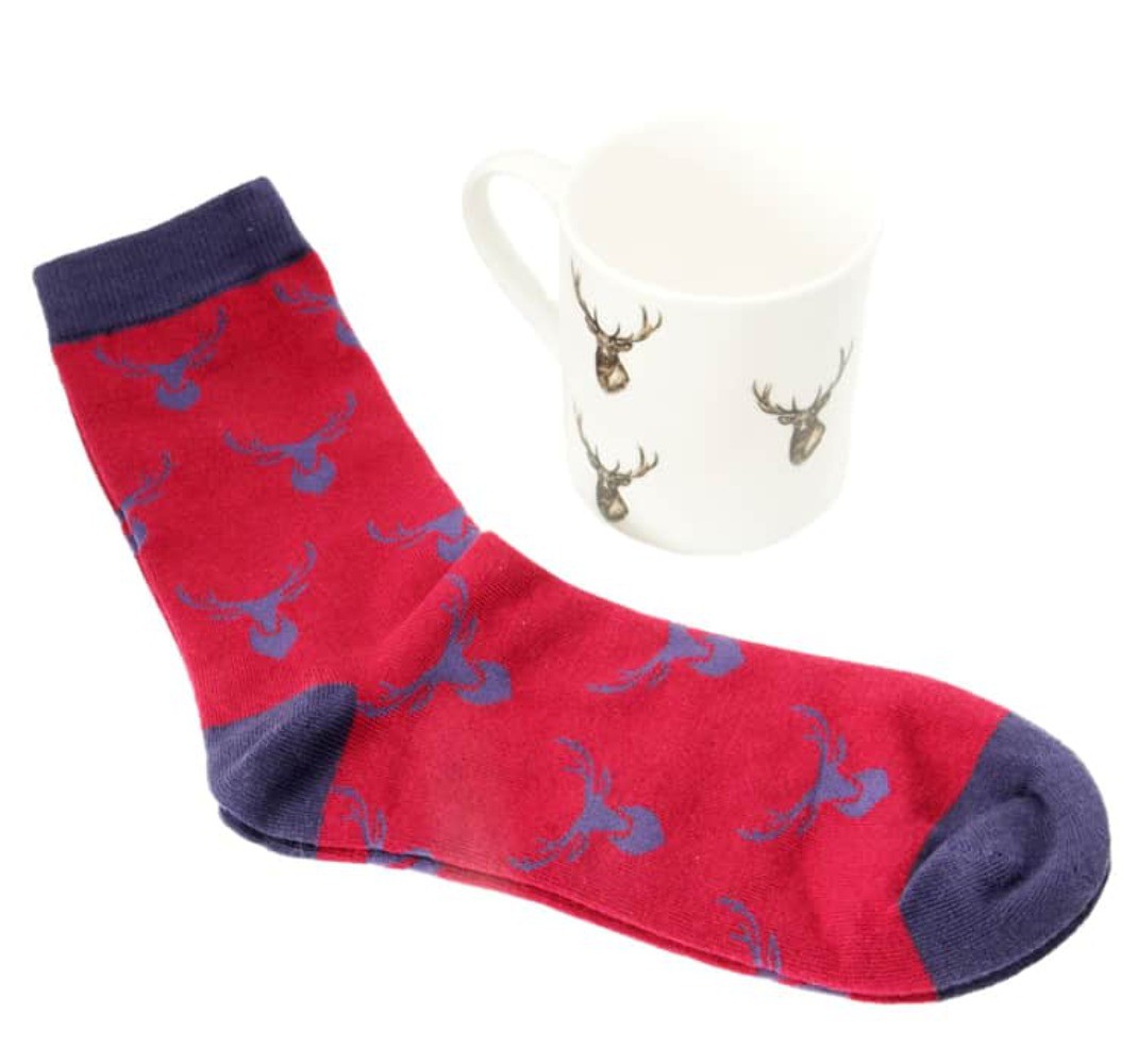 Stag Mug & Sock Set - Gift - Chrsitmas - Present