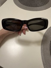 Balenciaga Women's Sunglasses BB0266S 001 Rectangle Black Plastic Tinted 135mm