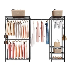 VEVOR Clothing Garment Rack, Heavy Duty Clothes Rack, Freestanding Clothes Racks