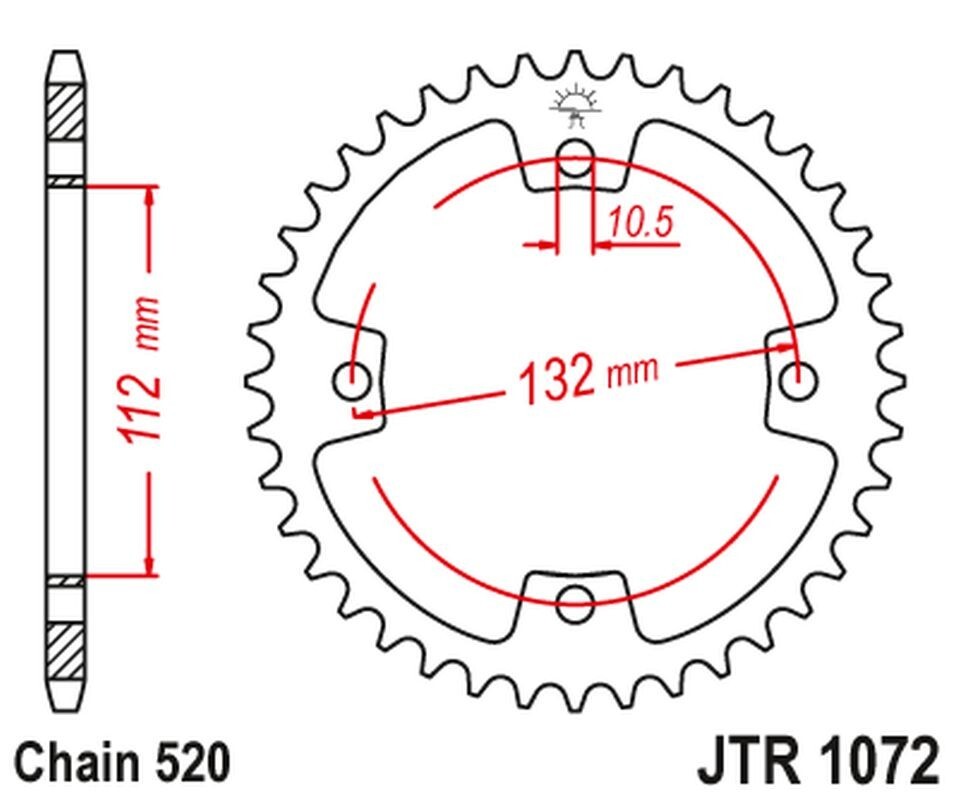 Pignon arrière JT 4485 36 dents pour randonnée quad Kymco MXU 300