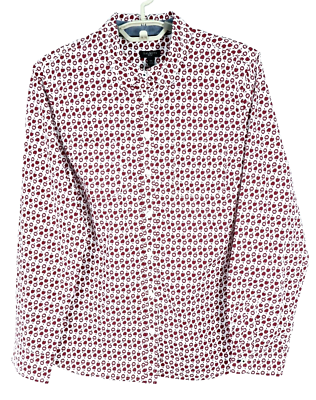 TALBOTS Women's Cotton Blouse 2-Way Long Sleeve Pocket