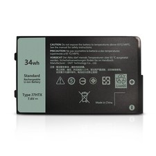 For Dell Latitude 7212 Rugged Tablet J7HTX 34Wh Rechargeable Li-Ion Battery