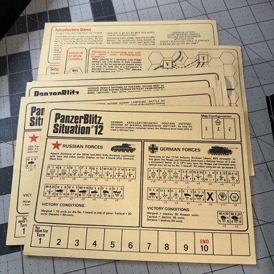 1970 Panzer Blitz RPG Board Game Avalon Hill Incomplete Tokens | eBay