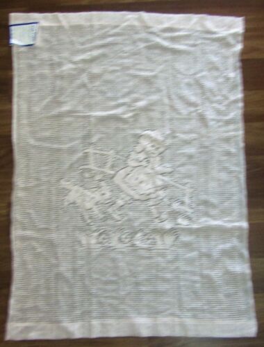Vintage Baby Blanket Pink Mary Had a Little Lamb Great Britain Cot Cover 75x100 - Picture 1 of 3