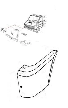 CANTONAL BUMPER RIGHT RIGHT FRONT SUITABLE FOR DAILY GRINTA IVECO 93914743 - Image 2 of 4