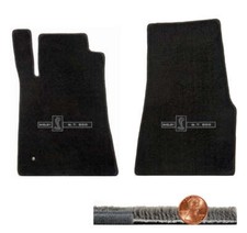 2005-2010 Shelby Mustang Black 2pc Ultimat Front Floor Mats - Gt500 Cobra Logos