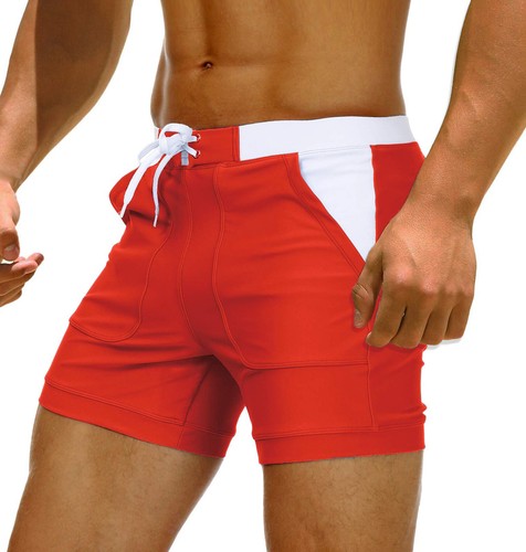 Mens Swimwear Swim Trunks Quick Dry Mesh Lining Beach Shorts Square Board Shorts - 第 19/60 張圖片