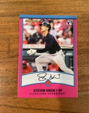 Steven Kwan 2022 Topps TBT Throwback 2001 Bowman Pink Parallel /5 SSP Rookie RC