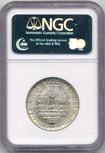 1949 US Half Dollar, Booker T. Washington Memorial - GEM Uncirculated, NGC MS66 - Picture 2 of 2