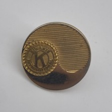 Kiwanis International Ying And Yang Gold Tone Lapel Pin
