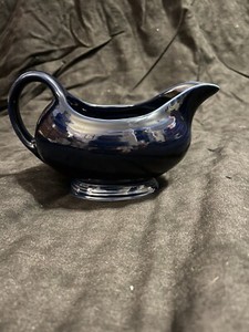 Fiesta Gravy Boat Navy Blue Retired