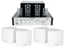 Rockville BluTube Tube Amplifier/Home Theater Receiver 4 White 3.5" Speakers