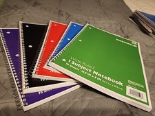 Wexford Wide Ruled 1 Subject Notebook Assorted Color 70 Sheets