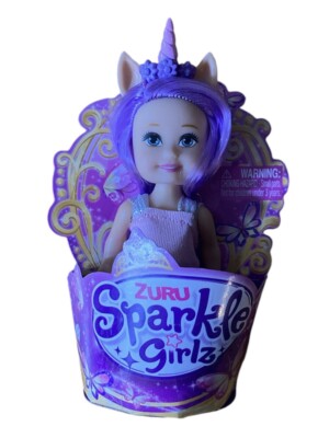 Sparkle Girls Unicorn Princess Purple Hair Mini Doll New