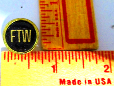 ''FTW'' pin vintage collectible novelty biker vest pinback motorcycle memorabilia