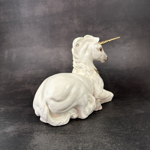 Windstone Edizioni Unicorno Bianco Madre Pena 1990 Cristallo Blu 9" - Foto 3 di 11