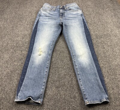 Madewell Jeans Womens 24 Slim BoyJean High Rise Ankle Faded Light Wash 25X25