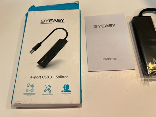 Hub USB A, Hub USB 3.1 de 4 puertos BYEASY, Hub de datos portátil ultra delgado - Imagen 2 de 4