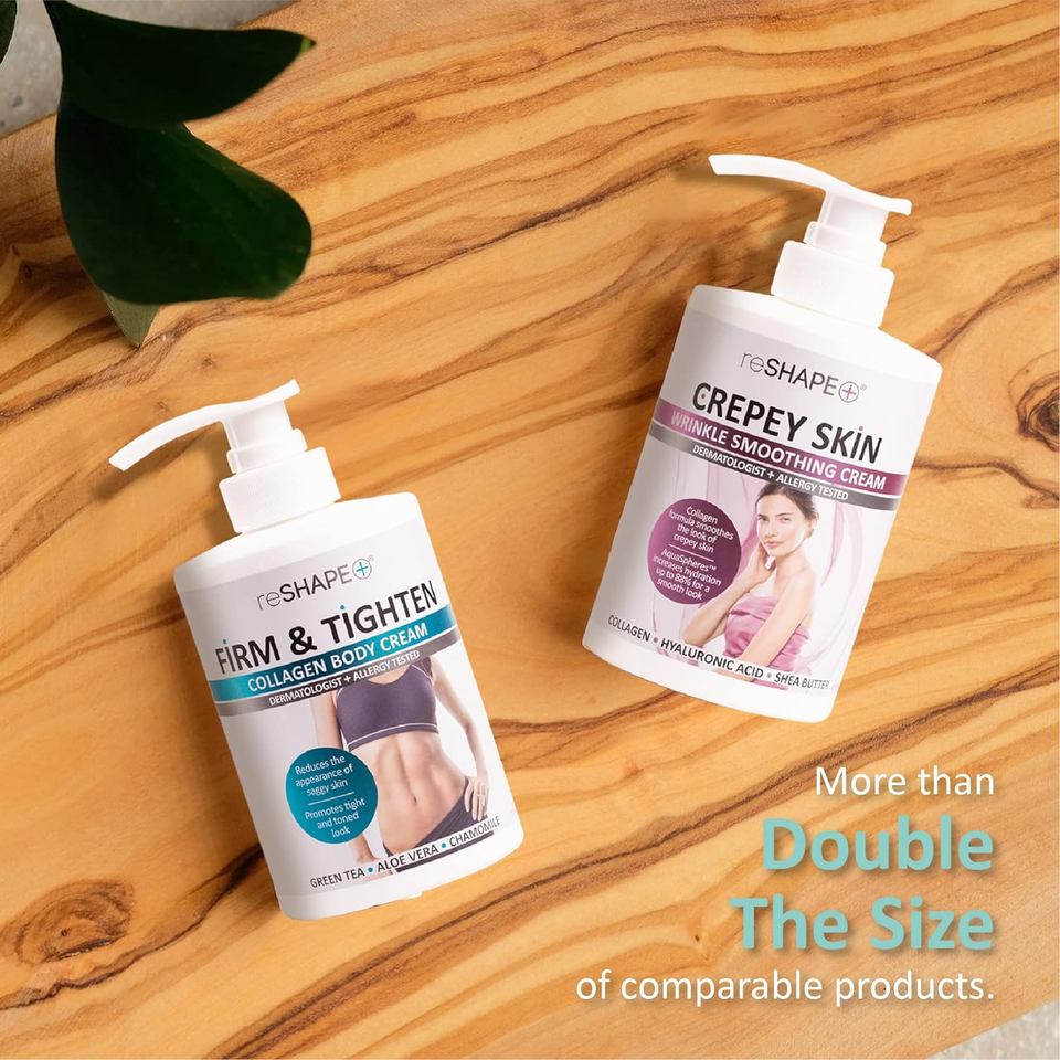 Reshape Collagen Body Cream + Crepey Skin Treatment Lotion Moisturizer
