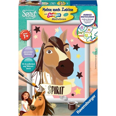 Ravensburger Malen nach Zahlen - Stolzer Spirit Pferd Pony Acrylfarben Ausmalen