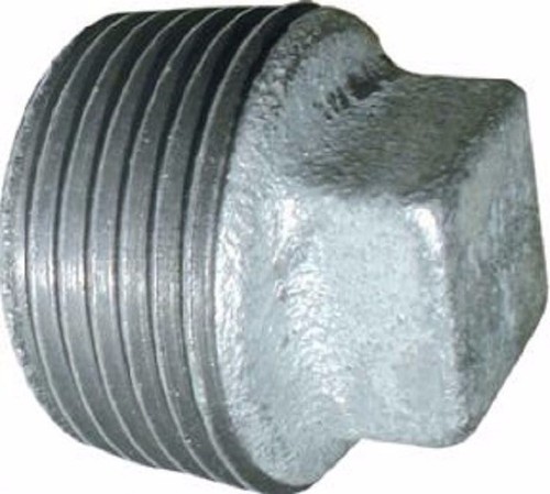 Galvanised BSP Hollow Plug Fitting, Inc 1 1/4", 1 1/2", 2" - Picture 3 of 4