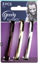Goody Barrette 3" Metal Domed , - 3 Count