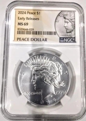 🇺🇸 Silver - 2024 Peace Dollar - NGC MS69 - Early Release - Uncirculated