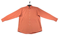 Arrow Button Down Shirt Mens Size 15.5 Pink Salmon Long Sleeve Wrinkle Free