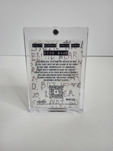 Apollo Brown & Guilty Simpson "Dice Game" 10th Anniversary Autographed Card - Picture 2 of 2