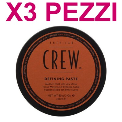 Pasta für Haar Effekt Matt AMERICAN CREW Defining paste 85gr 3 Stücke