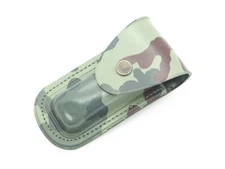 Vtg 1980s Parker Imai Japan Camo Rubber 4" Folding Hunter Lockback Knife Sheath