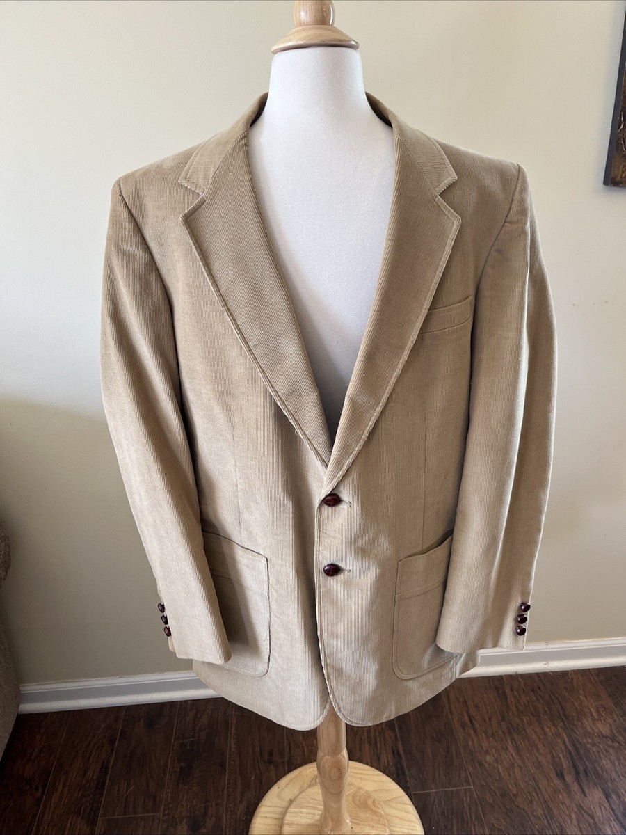 Vintage Haggar Men's Corduroy Blazer/Sport Coat Beige Size 42L | eBay