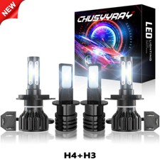 For Mitsubishi Eclipse 2000-2002 4x 6000k Led Headlight Fog Light Bulbs Combo