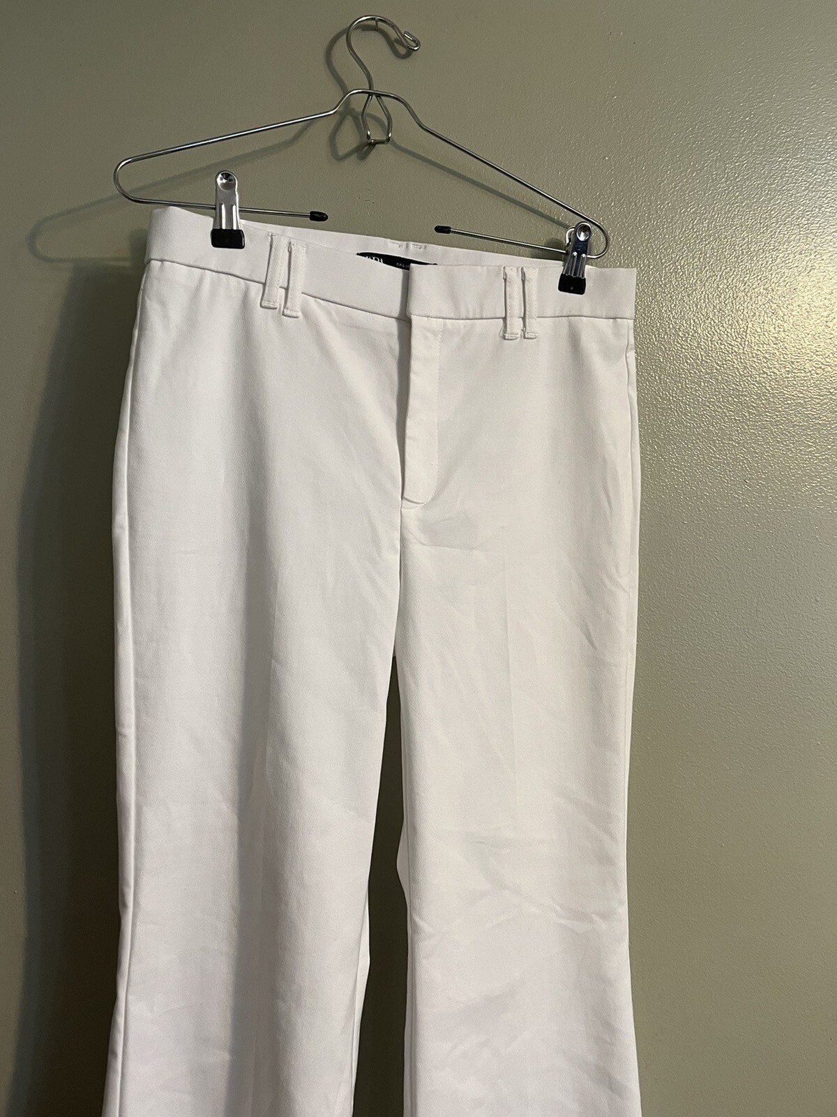 Zara Womens White High Waist Flare Dress Pants Size L 34” Inseam NWT eBay