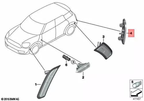NEU MINI COUNTRYMAN F60 REFLEKTOR HINTEN LINKS 63147378713 7378713 ORIGINAL - Bild 1 von 1