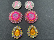 Lindsay Phillips Interchangeable SNAPS - Lot of 3 Pairs Breast Cancer Pink Gold