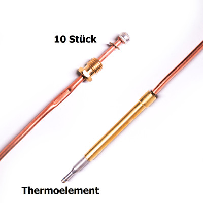 Thermoelement 10 Stück Potis Universal Thermofühler Gasgrill Dönergrill 32cm NEU