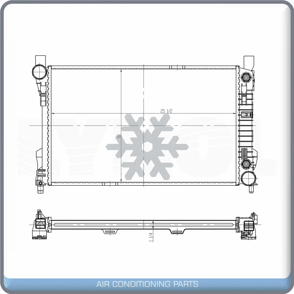 Радиатор подходит для Mercedes-Benz C230, C280, C350, C55 AMG, CLK500, C240, C3... QL - Изображение 2 из 4
