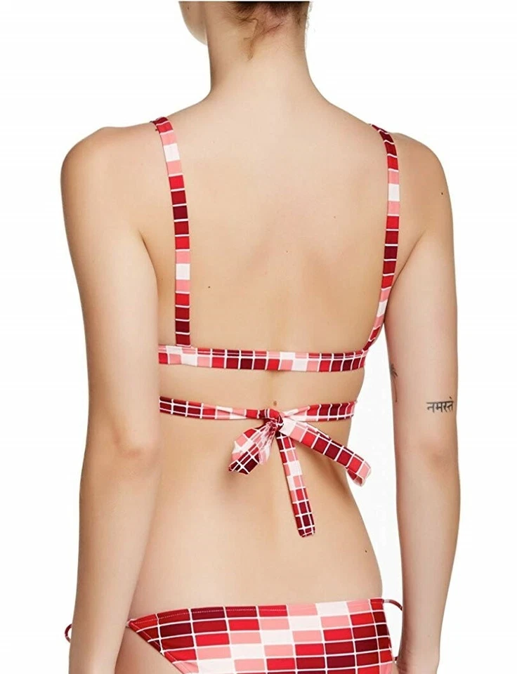 Rachel Pally 154574 Women's Antigua Overlapping Bikini Top Swim Red Sz. Large - Image 2 of 2