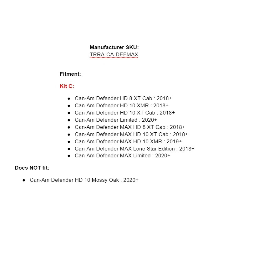 SuperATV Heavy Duty Tie Rod Kit C for Can-Am Defender HD / Max - Image 2 of 3