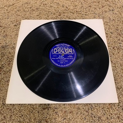 78 RPM Record Carter Family Evening Sun Goes Down Country Hillbilly Decca VG+