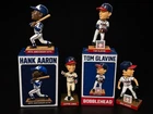 Atlanta Braves HOF MLB Bobblehead Set Hank Aaron #715 Glavine, Jones & Maddux