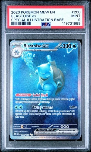 Blastoise ex Special Illustration Rare Holo 200/165 SV 151 2023 PSA 9