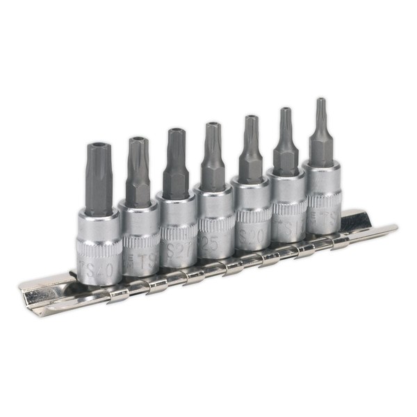 "Sealey TRX-TS* Sicherheits-Bit-Satz 7 StüCk 1/4\" Quadrat-Antrieb SX106"-image