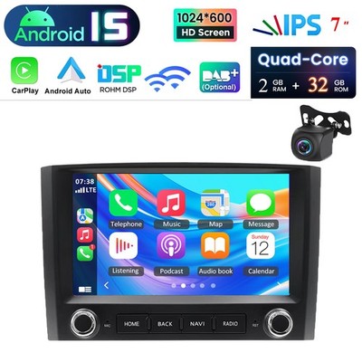 4-Kern Android 15 Autoradio GPS Navi CarPlay Wifi  DAB+ Für Renault Megane 2 KAM