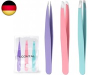 Pinzetten Set Mit Etui Zum Augenbrauen Zupfen, Gerade SchräGe Spitze Pinzette,