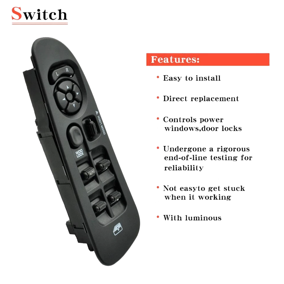 Driver Door Window Switch Panel Control&Bezel For 02-10 Dodge Ram 1500 2500 3500 - Image 3 of 4