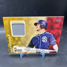 Wil Myers Game Used Major League Materials Red /25 2019 Topps Baseball Padres